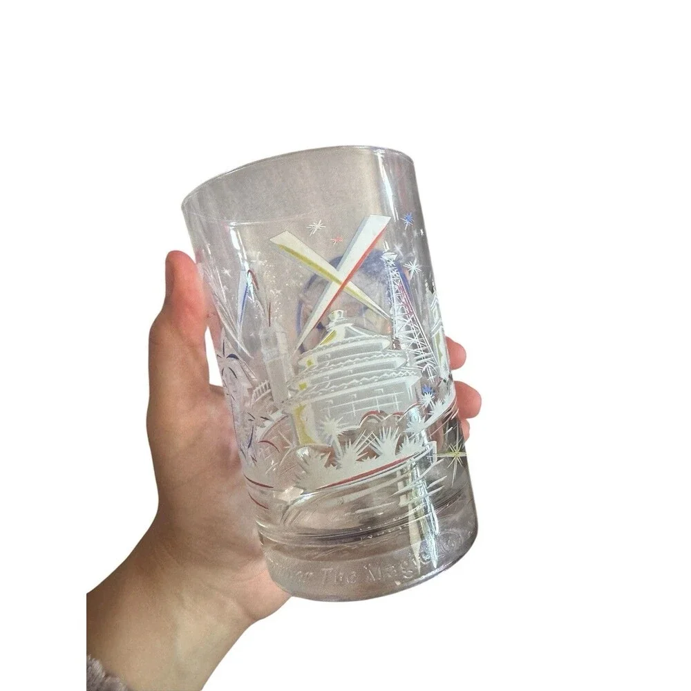 McDonalds Walt Disney World 25th‎ Anniversary Mickey Mouse Epcot Glass Cup